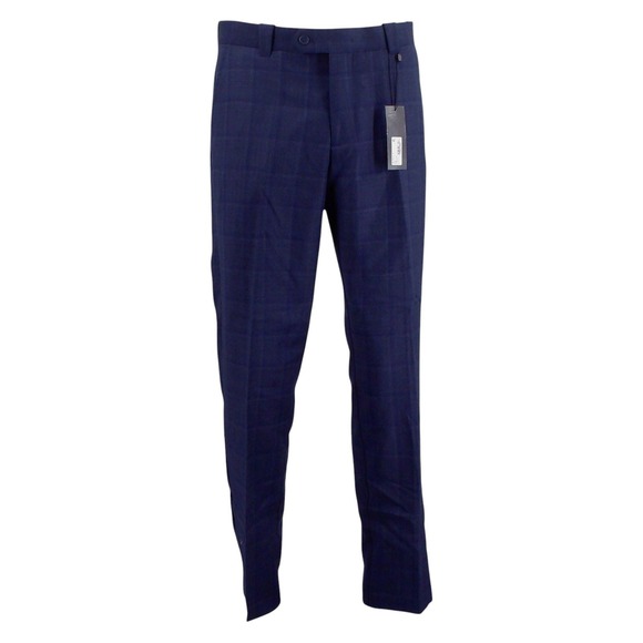 The Men's Store Bloomingdales Other - The Mens Store Bloomingdales Dress Pants Classic Fit Tonal-Check Wool Navy 33x32